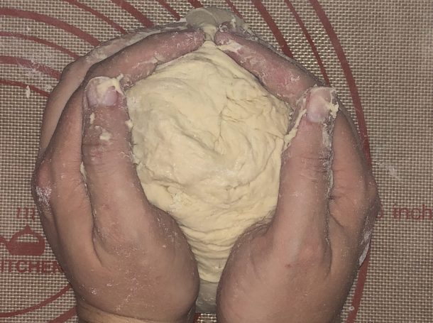 Cooking Eorzea | Shaping the dough ball.
